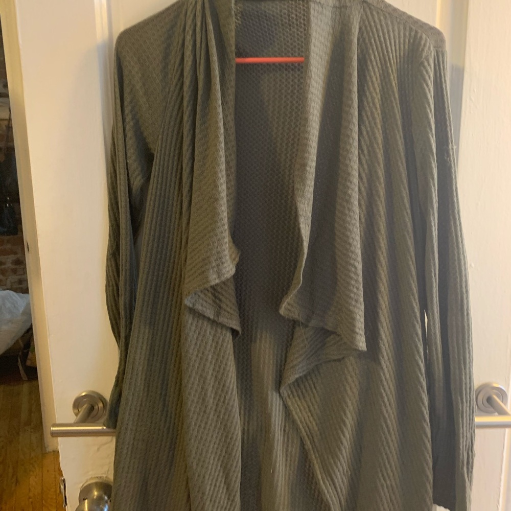 Olive green cardigan